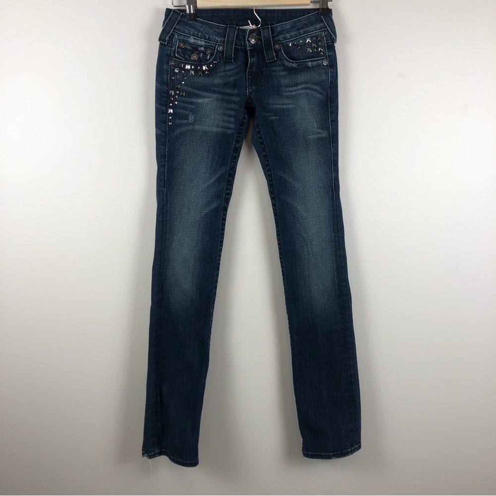 True Religion Jeans Boho Flare With Rhinestones Size 24